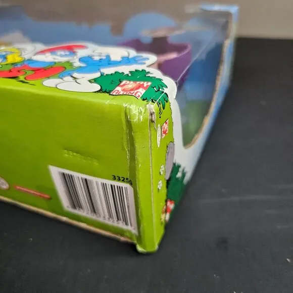 NIB Smurfette Mushroom House Articulated Playset 6 pc Jakks Pacific 2008 Smurfs